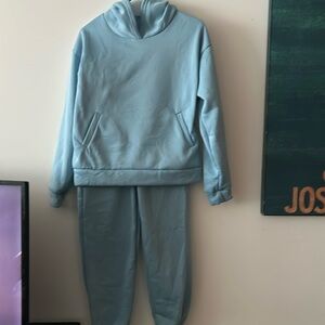 Blue Hoodie and Jogger Set both sweatpants and sweatshirt size S/M